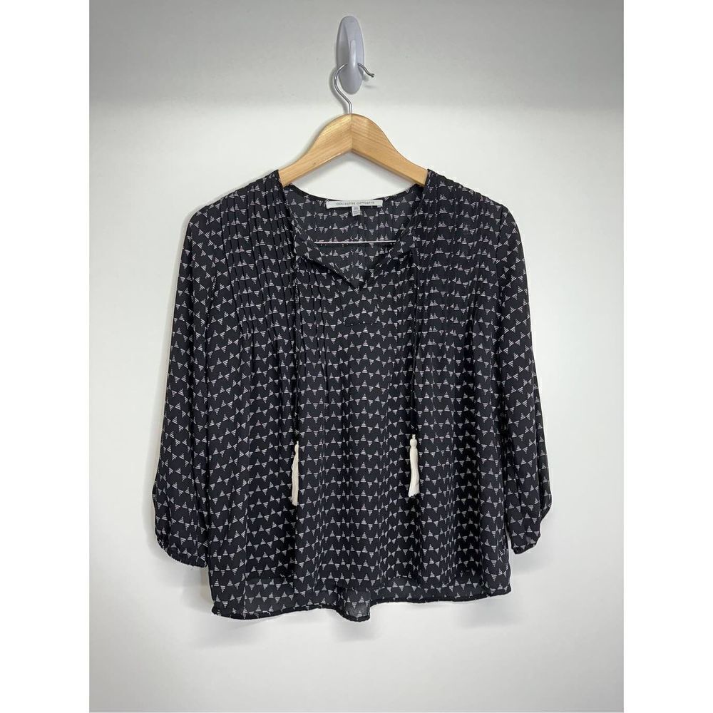 Collective Concepts Women’s Bohemian Blouse Size XS in Black